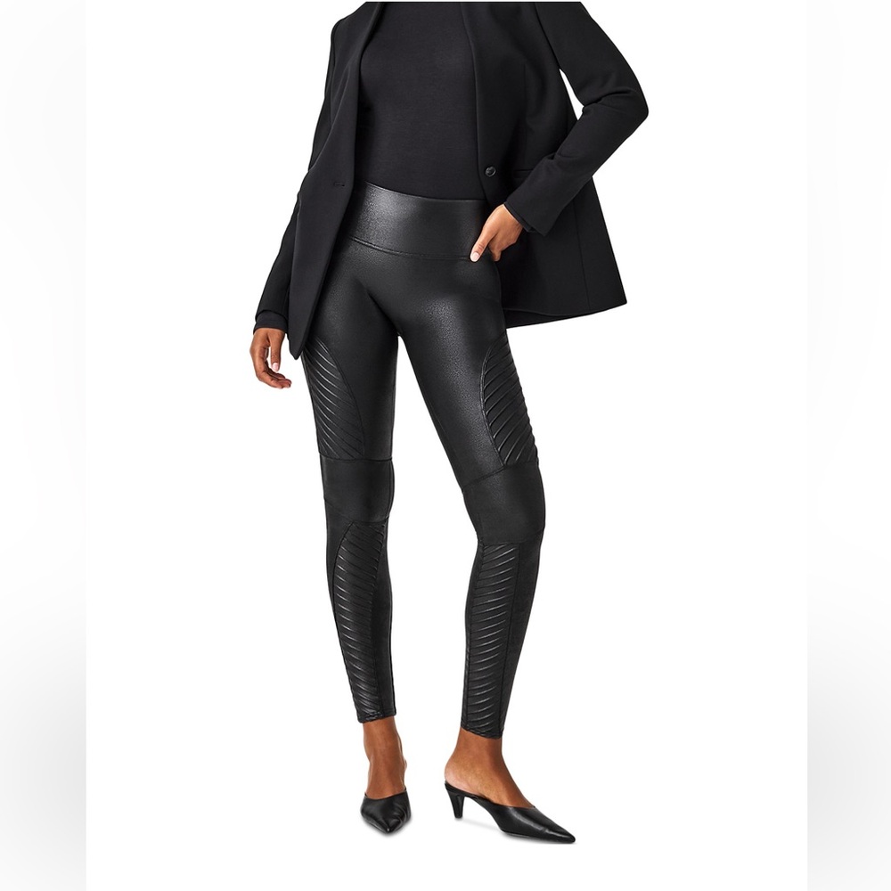 SPANX 🖤 Moto Faux Leather Leggings